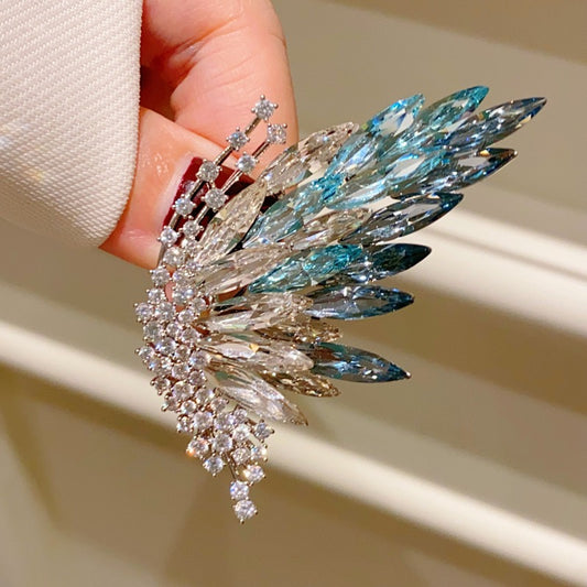 Crystal Gradient Butterfly Brooch