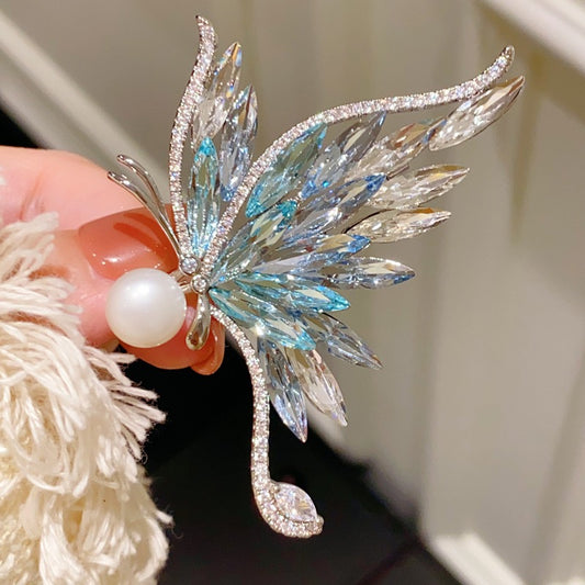 Crystal Butterfly Brooch