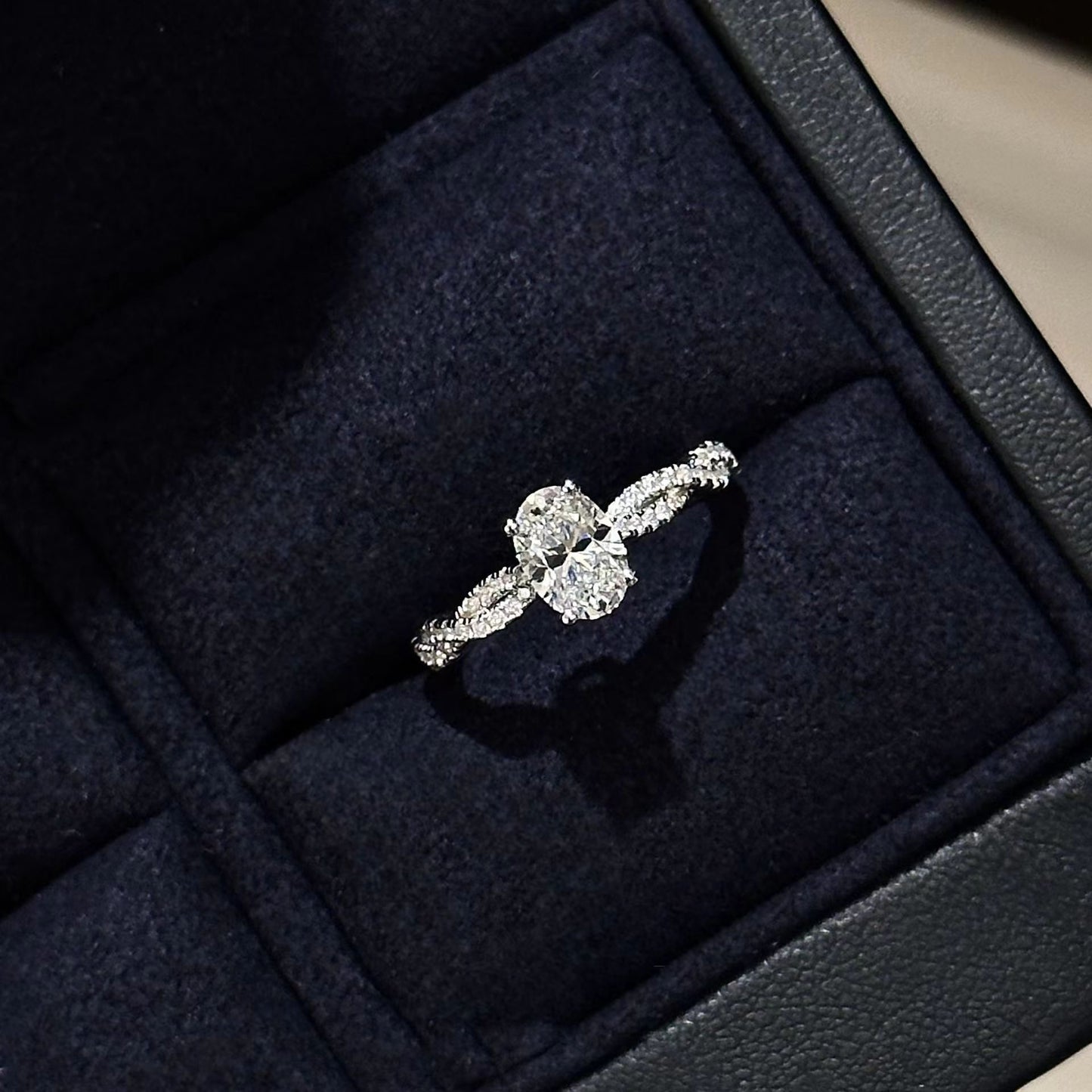 925 silver twisted gleam ring