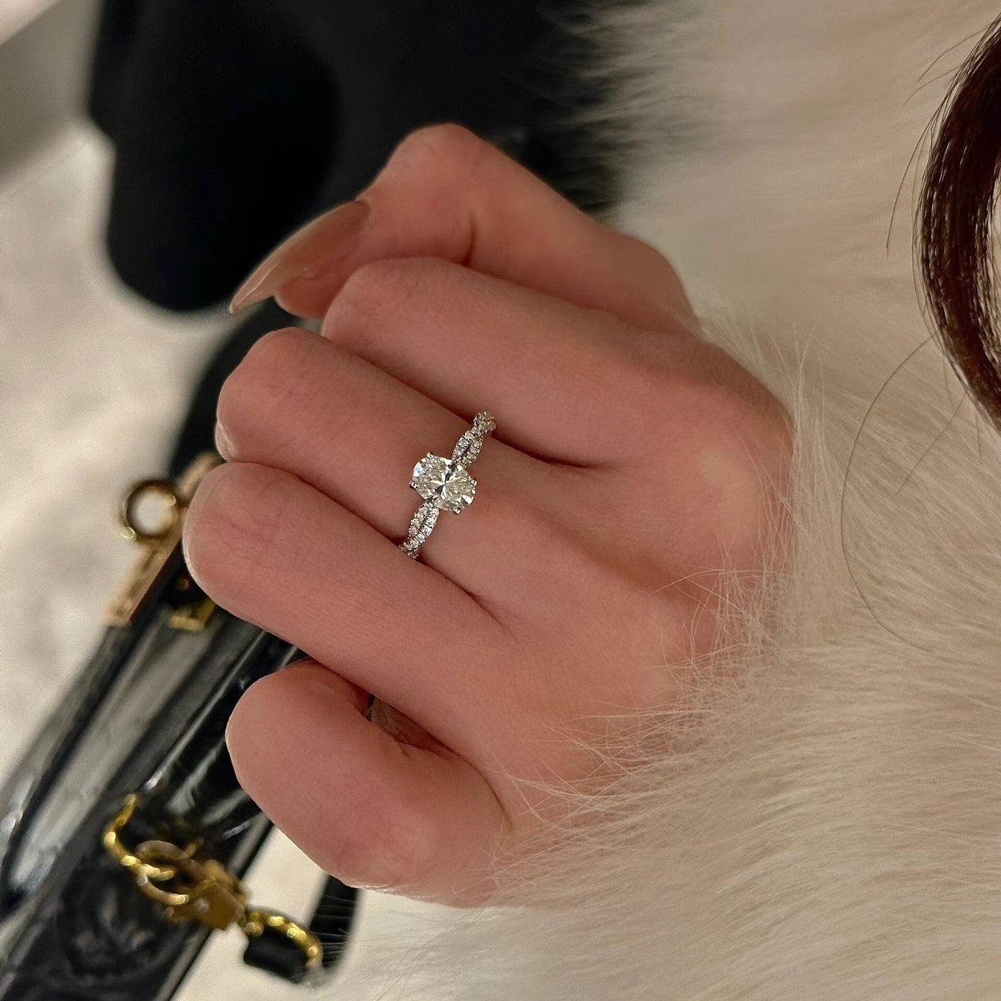 925 silver twisted gleam ring