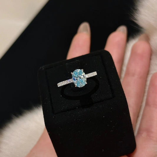 925 silver aquamarine gleam ring