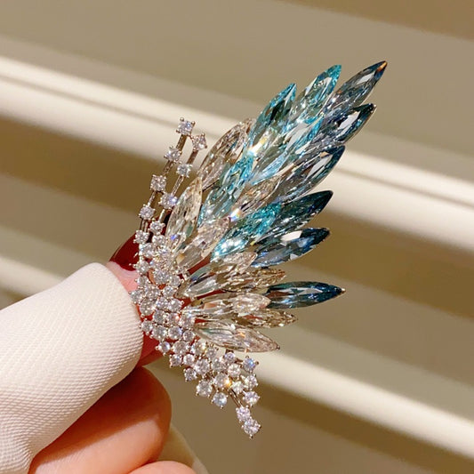 Crystal Gradient Butterfly Brooch