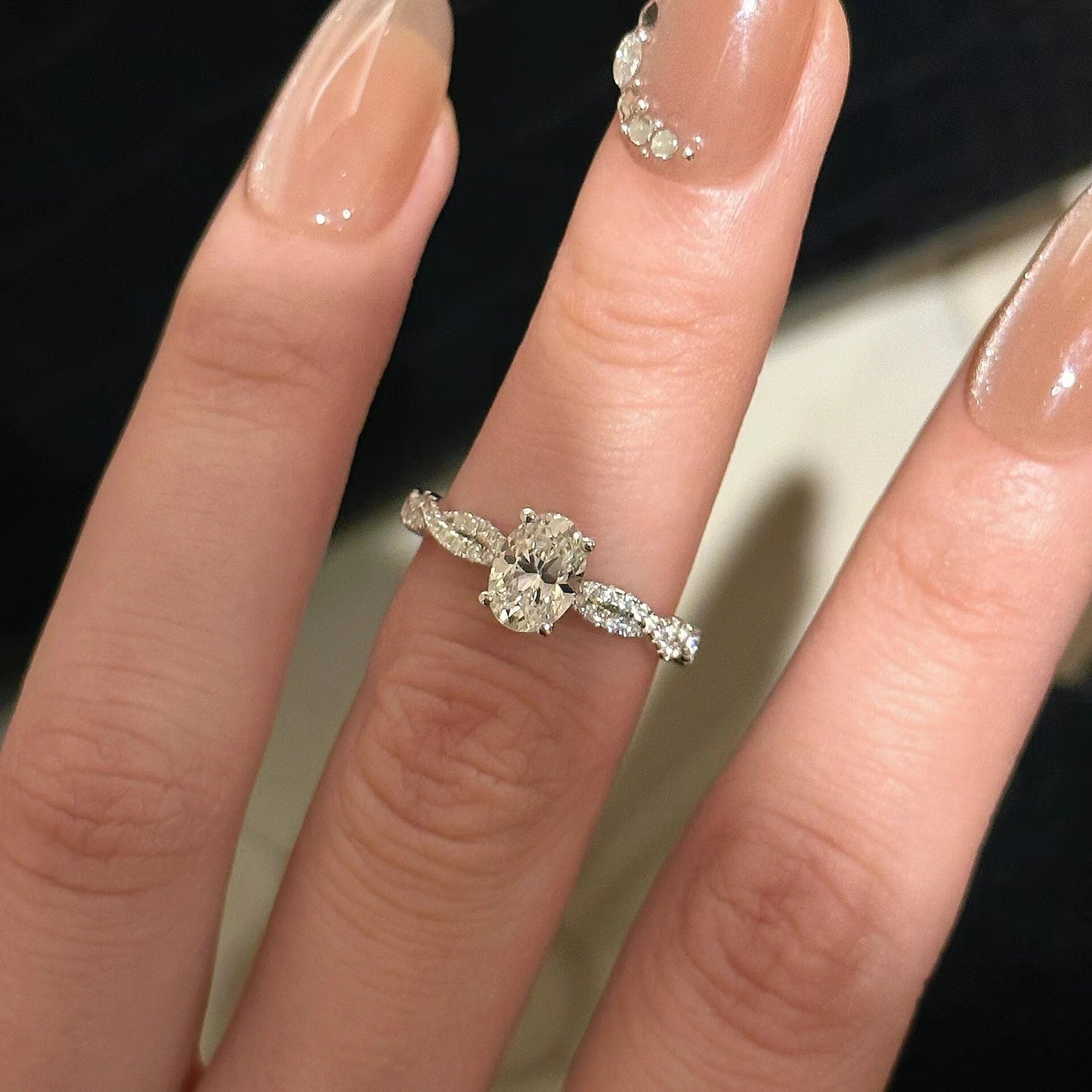 925 silver twisted gleam ring