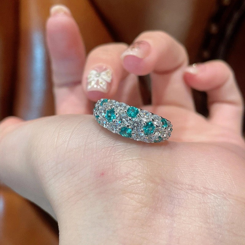 Emerald & Clear Crystal Pave 2-Piece Jewelry Set