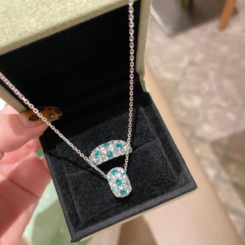 Emerald & Clear Crystal Pave 2-Piece Jewelry Set
