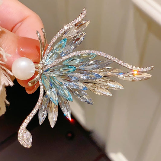 Crystal Butterfly Brooch